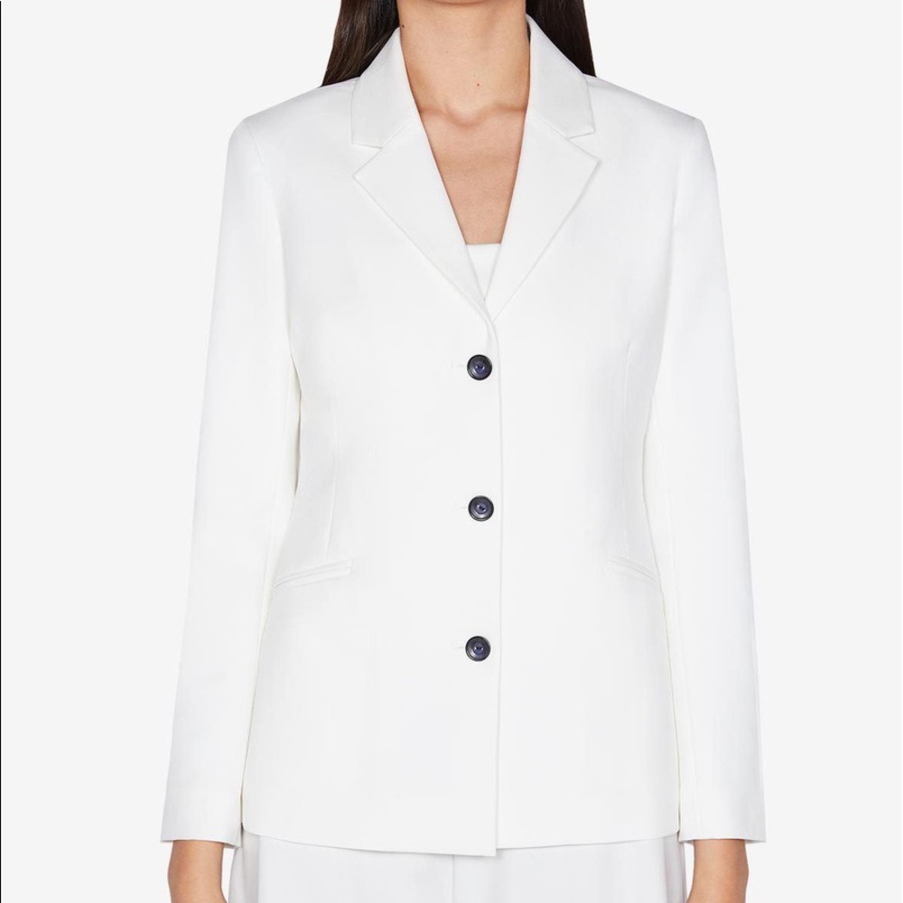 NWT Staud Tunnel Blazer in Snow/Opal White sz 2!